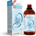 IBShield tinktura 100ml 124; 6 + 3 = 9 Byliny 124; Iberis Amara, Peppermint, Heřmánek, Lemon Balm, Kmín, Licorice, Angelica, Celandine & Mary 's Thistle 124; Původní Bylinné Formule podporuje Digestivní Wellness