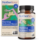 Mateřská láska Ráno Nemoci Blend (60 Tekuté čepice) Bylinný dodatek pro ranní Nemoci Relief - Vegan, Non- GMO, Organic Byliny, Kosher, Soy- Free