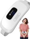 CooCoCo Přenosný ohřívací Pad pro období křeče, bezšňůrový pás pro menstruační křeč Relief, Rychlý Teplo Pad se 4 Tepelné úrovně a 4 Vibrační módy, Dárky pro ženy dívka, bílá
