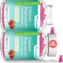 Vysoce absorpční vápníkové gumy, hořčík hořčík zinek s magnesium- glycinát, draslík, vitamin D3 pro ženy a muže - Malina Ochucené 120 Cts