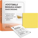 Manuka Honey Wound Care - Honey Wound Dressing 2 "x 2" Honey Medical Bandage Wound Care Patch for Minor Abrasions, Cuts, Lacerations, Scald and Burns for Wound Healing, 10 Pcs