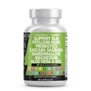 Clean Nutracuticals Slippery Elm Psylium Husk Pre Probiotic Digestive Gut Health Supplement with Aloe Vera Cascara Sagrada Marshmallow Root DGL Licence Senna Extract