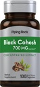 Piping Rock Black Cohosh Root Extract CLAS124; 700 mg CLAS124; 100 kapslí CLAS124; Koncentrované CLAS124; Non- GMO, gluten zdarma dodatek