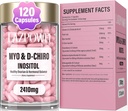 Inositol dodatek - Myo- Inositol & D- Chiro Inositol s Chasteberry, Berberine & Ashwagandha - Ideální 40: 1 Směs s folátem a vitaminem D - Veganské ženské Wellness Formule - 120 Kapsle