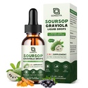 Soursop Graviola Liquid Drops, Organic Soursop Bitters with Elderberry & Turmeric for Cellular, Imunity, Divestival Support, Bylinné Extrakty, Cukr zdarma / Lepek Free - 1 fl oz