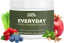 GenoPalate Everyday Super Green, Plant- based Nutrients with Barley Grass, Spirulina, Turmeric & Probiotika, Podporuje energii, Digestion, Antioxidanty & Stress, Vegan, gluten- Free, Non- GMO, 30 Služeb