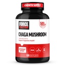 FORCE FACTOR Chaga Houby Kapsle, Houbový dodatek k podpoře Gut zdraví a trávení, Vyrobeno z reálných Houby, Vegan, Non- GMO, 120 Kapsle