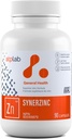 ATP LAB Synerzinek 90 čepice - Vegan Zinek Dodatek pro muže a ženy - Zinkové minerální doplňky - Zdravá pleť - Zinek Vitamíny pro dospělé