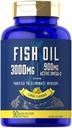 Carlyle Fish Oil 3000mg Oil 124; 900mg Omega 3 Omega 124; 90 Softgels Oil 124; Lemon Flavor Oil 124; Non- GMO a gluten zdarma dodatek