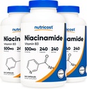Nutricost Niacinamid (vitamin B3) 500mg, 240 tobolek (3 lahvičky)