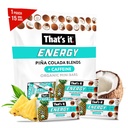 To je ono. Piña Colada Caffeine Směs energie Mini Bary Ananas kokos (15 Počet) Allergy- Friendly, non-GMO, Gluten zdarma Snacks