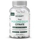 Organický oceán Real Magnesium Citrát - Vysoká absorpce doplněk hořčíku - Chelatovaný hořčík na podporu energie, relaxace a regulace