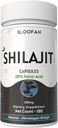 Bloodfah Shilajit Kapsle 500mg Supplium 124; 20% Extract Fulvic Acid Supplium 124; Natural Shilajit Powder (Ashaltum) Supplium 124; Non- GMO, gluten- Free Supplium 124; Premium Wellness Supplement for Daily Use (180 Count (Pack of 1))