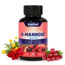 D-Mannose dodatek - 1000mg Kapsle s brusinkou, Vitamin C, Hibiscus & Pampelion Extract, Podpora močového zdraví, D Mannose & Cranberry Kapsle, 90 Počet