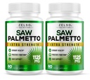 (2 Pack) Saw Palmetto Prostate Dodatek pro muže, 3-in-1 Výhody, DHT Block růst vlasů a Beta Block, Močové zdraví, Podpora funkce Prostate, 2 Měsíční dodávky