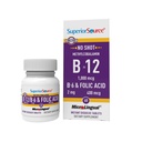 Superior Source No Shot Vitamin B-12 Methylkobalamin 1000 mcg, B-6 & kyselina listová 400 mcg - Podporuje zdraví mozku a srdce - Podporuje přírodní energetické hladiny - 60 Sublingvální rozpuštění tablety