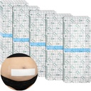 C- sekce Vodotěsný břišní řez Obvazy Post Hysterektomie Tummy Tuck Sprcha Protector Jizva Kryt s ochranným Pad Patches Island Dressing Tapes Velké Wound Care Dodávky 4x10 Balení 25