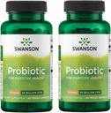 Swanson Probiotic for Digestive Health GI Tract Immunication Support Travelers Support 20 miliard CFU s Prebiotic FOS 60 Veggie Kapsle (Caps) (2 balení)