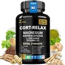 Super Clime Cortisol dodatek s magnesium- glycinátem, Ashwagandha KSM-66, L-Theanine, Fosfatidylserine, Ginkgo Biloba & Lions Mane for Calm, Focus, Mental Clarity, Relaxation, Sleep, Energy