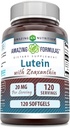 Amazing Applicas Lutein 20 mg s Zeaxanthin 800 mcg curren124; Softgels dodatek curren124; Non- GMO currency 124; gluten Free curren124; Made in USA (120 Count)