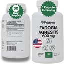 Fadogia Agrestis 600MG 30- den Dodávka Sportovní výživa Testosteron Booster Support Kapsle - Muscle Building & Vitality Support Extract Supplement - Gluten Free - Non- GMO