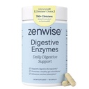 Zenwise Zdraví Trávicí Enzymy pro Gut Zdraví & Bloating Relief - Multi Enzymy Digestion Dodatek s Probiotika, Bromelain & Papaya pro stravitelné zdraví - Muži & Ženy - 180 Počet