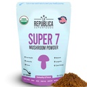 La Republica Superfood Super 7 Houba Extract Powder, zahrnuje lví hřívu, Reishi, Chaga, Cordyceps, Shiitake, Maitake, a Turecko Tail (8 oz)