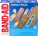 Band- Aid Brand Adhesive Bandage Family Variety Pack in Asdied Sizes Featuring Water Block Flex, Flexible Fabric, Skin- Flex, Hard Strips & Pixar Character Bandages, 110 ct