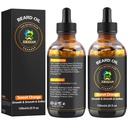 Vousený olej, 120ml / 4.25fl.oz Olej podporovat velký objem Beard růst, Ponechat v Conditioner Beard péče přírodní sladké pomerančové slipy kníry růst sílu, dárky pro muže ho táta