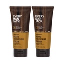Každý muž Jack Beard Thickening Cream - Posílení, Thickens, Nourishes Beard - Light Sandalwood Scent - Vyrobeno s přirozeně odvozenými složkami, jako je biotin, Vitamin B6, Soy Protein - 2.8oz - 2 Pack