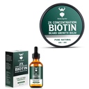 Biotin Beard Ball pro muže a kondicionování Vosk a růst Vosk Růstový olej s 2X Koncentrace Biotin pro muže, Hydrates & Thickens Obličejové vlasy