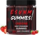 Sweet Creatine Jahodové gumy Monohydrát per Serving, No Cukr nebo umělé barvy, Low- Calorie, Vegan & Halal, Blue Raspberry Flavor