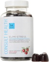 Consult Health - ELIMI-Stres Vegan Gummies - Stres Relief Dodatek - Snížení únavy - Přírodní Apple Flavor - Ashwagandha Root & Leaf Extract -Tumerický extrakt - Kofein zdarma - 60 Počet