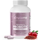 Sommens Womens Probiotika s Prebiotika, Cranberry - Vaginální Probiotika pro ženy - Pro pH bilance, UTI, Vaginální zdraví, Gut Flora - Ženský doplněk Probiotika Komplex pro Wellness - 60 Kapsle