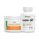 Jigsaw Health Bundle 124; Adrenal Cocktail, 60 Servings (Jar), and CoQ10 w / SRT, 60 Kapsle