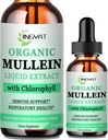 Mullein Kapky pro Plíce 124; Mocný Mullein Leaf Extract s chlorofylem, Vitamin C, Skořice pro imunitní podporu, Detox & Respirační podpora, Bronchial Support 124; Non- GMO, Kosher, gluten- zdarma