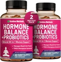 (2 Pack) Hormon Balance + Probiotika pro ženy (3450mg) Přírodní úleva pro menopauzu, Hot Flashes, PMS, Bloating CLAS124; 4: 1 Chasteberry, Dong Quai, Black Cohosh CLAS124; Non GMO CLAS124; 240 V Kapsle