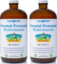 LIQUIDHEALTH Prenatal / Postnatální vícečetné tekuté ženské Multivitamin s reálným folátem - Pre & Postnatální vitamíny pro dříve, během, po těhotenství - Vyrobeno v USA, Vegan, Sugar- Free, Non- GMO (2 Pack)