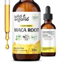 Wild & Organic Maca Root Drops for Women & Men - Mood, Focus, Active Lifestyle - Peruánské Maca Dodatek - Vegan, Cukr & Alcohol- Free Tincture - 2 fl oz