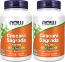 Nyní doplňky, Cascara Sagrada (Rhamnus purshiana) 450 mg, 250 Veg Kapsle (Balení po 2)