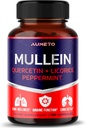 Mullein Doplněk - Vylepšený vzorec s Quercetin, Licence pro Lung Detox, Respirační a imunitní systém Podpora (150 Počet (balení po 1))