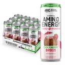 Optimum Nutrition Amino Energy Sparkling Hydration Drink, Electrolytes, Caffeine, Amino Acids, BCAA, Sugar Free, Cocoberry Breeze, 12 Fl Oz, 12 Pack (Balení květen Vary)