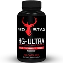 Red Stag Testosteron Booster Horny Kozí plevel Komplex s Maca kořenový prášek, Tribulus Terrestris, Saw Palmetto & Tongkat Ali Powder Muž Vylepšení - 60 Kapsle