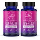 Flow and Glow Natural Hormon Balance for Women - PMS & Menopauza Relief for Cramps, Mood Swings & Night Sweats with Donq Quai & Black Cohosh for Menopause - 60 Vegan Kapsle (2 Pack)