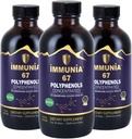 Immunia 67 Polyfenoly - Elderberry koncentrát a antioxidační ovoce. Premium Antioxidant dodatek s 67 polyfenoly (Anthokyaniny, Quercetin, Resveratrol, atd.) 24-denní dodávka na láhev (3-Pack)