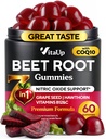 Řepkové kořenové gumy - Řepkové gumy - Red Beets doplňky s Beetroot, Grape Seed, Coq10, Vitamin C & B12 - 60 Beet Chews
