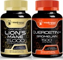 WELLNESS LABSRX Quercetin s Bromelain Ibrahim 124; Lví hříva Kapsle