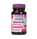 BlueBonnet Nutrition Earth Sweet Vitamin B12 2000 mcg Žvýkací tablety, Soy-Free, Gluten-Free, Kosher Certified, Dairy-Free, Vegan, Maliny ochucené, 90 Žvýkací tablety, 90 Služebních