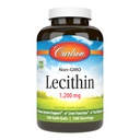 Carlson - Lecithin, Non- GMO, 1200 mg, nervový systém a funkce jater, nebělená sójová lecithin, 100 Softgels