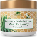 Manuka Honey Eczema Cream Moisturization Lotion Fragrance Free for Psoriasis Relief - Itchy, Suchá kůže vyrážky Omáčka - Skin Soothing Moisturizer - Tělo & Face Cream - Děti & Dospělí 8oz